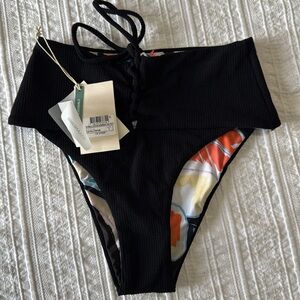 NWT Maaji High Waist Lace Up Swim Bottoms